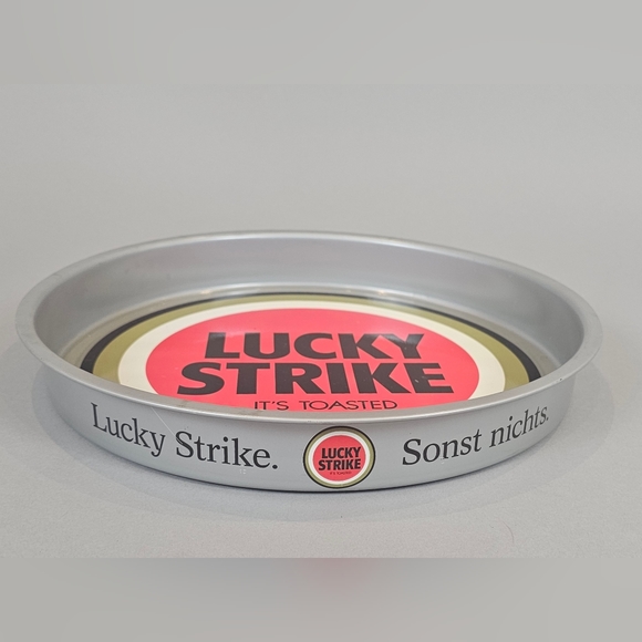 Vintage Lucky Strike Tin Serving Tray - Picture 2 of 4